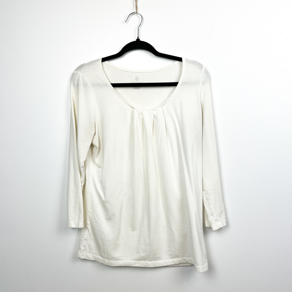 Lands End Long Sleeve White Tee